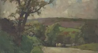 Foot of Lodge Lane, Rivelin Valley, by W R E Goodrich