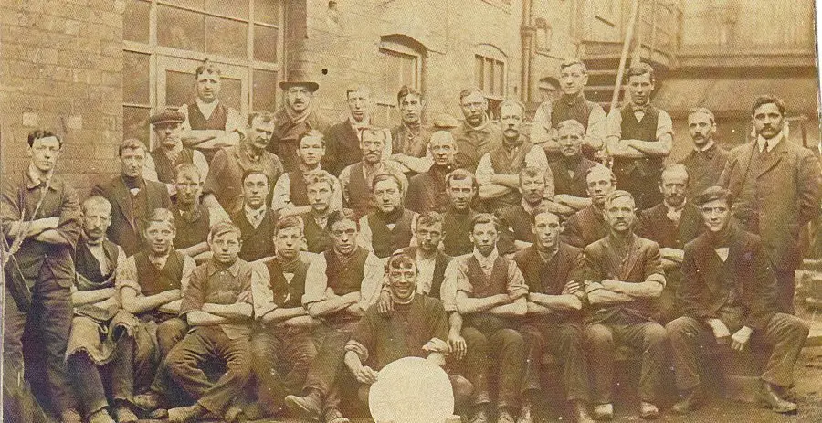 Grinders from Mousehole Forge and Grogram Wheel, possibly taken after winning gold at the Great Exhibition at Crystal Palace in 1851. From the RVCG collection.