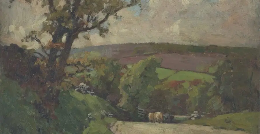 Foot of Lodge Lane, Rivelin Valley, by W R E Goodrich