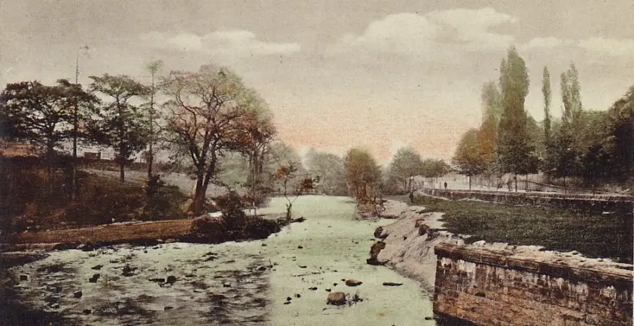 New weir after the course of the river was altered.